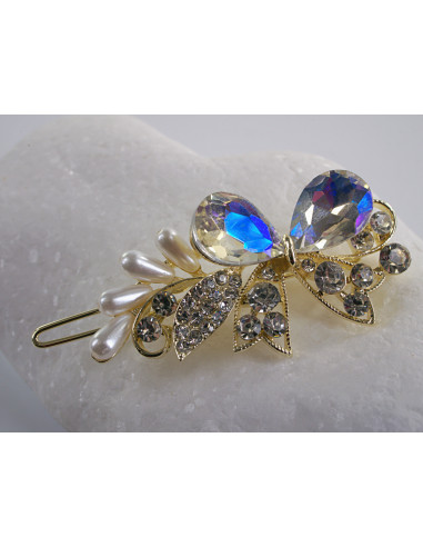 SPINKA  do włosów KOKARDKI Z KRYSZTAŁKAMI...