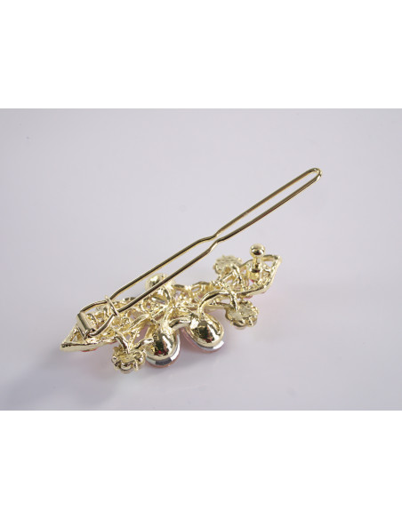 SPINKA  do włosów KWIATUSZKI Z KRYSZTAŁKAMI  Lolita Akcesoria RÓŻOWY