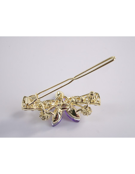 SPINKA  do włosów KWIATUSZKI Z KRYSZTAŁKAMI  Lolita Akcesoria FIOLETOWY