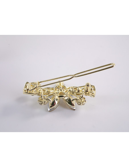 SPINKA  do włosów KWIATUSZKI Z KRYSZTAŁKAMI  Lolita Akcesoria GRAFITOWY