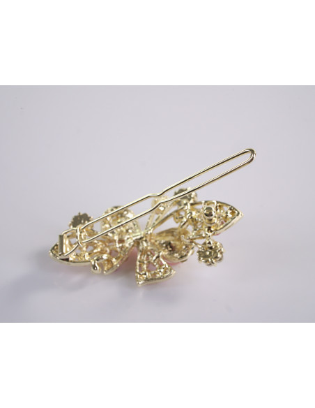 SPINKA  do włosów KOKARDKI Z KRYSZTAŁKAMI  Lolita Akcesoria RÓŻOWY MALINOWY