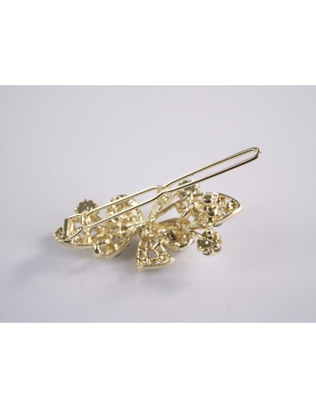 SPINKA  do włosów KOKARDKI Z KRYSZTAŁKAMI  Lolita Akcesoria GRAFITOWY