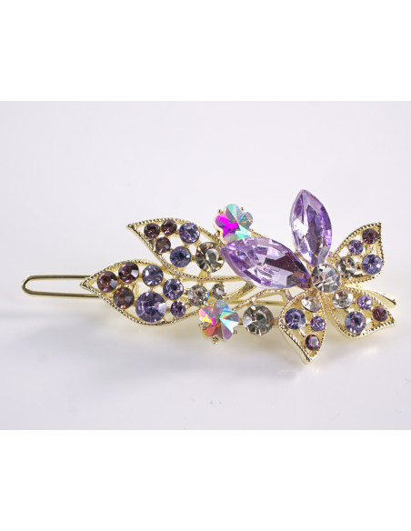 SPINKA  do włosów KWIATUSZKI Z KRYSZTAŁKAMI  Lolita Akcesoria FIOLETOWY