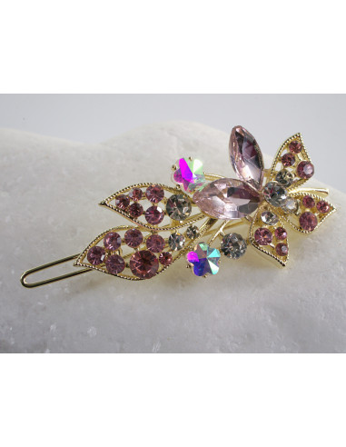 SPINKA  do włosów KWIATUSZKI Z KRYSZTAŁKAMI...