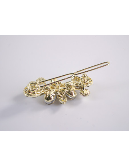 SPINKA  do włosów KWIATUSZKI Z KRYSZTAŁKAMI  Lolita Akcesoria GRAFITOWY