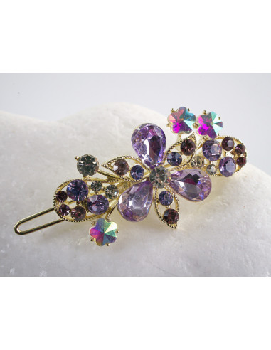 SPINKA  do włosów KWIATUSZKI Z KRYSZTAŁKAMI...