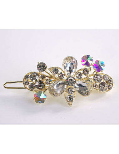 SPINKA  do włosów KWIATUSZKI Z KRYSZTAŁKAMI...