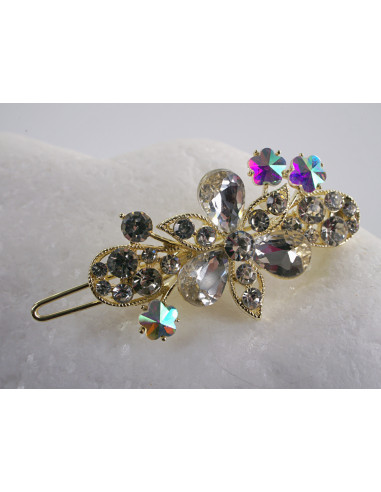 SPINKA  do włosów KWIATUSZKI Z KRYSZTAŁKAMI...