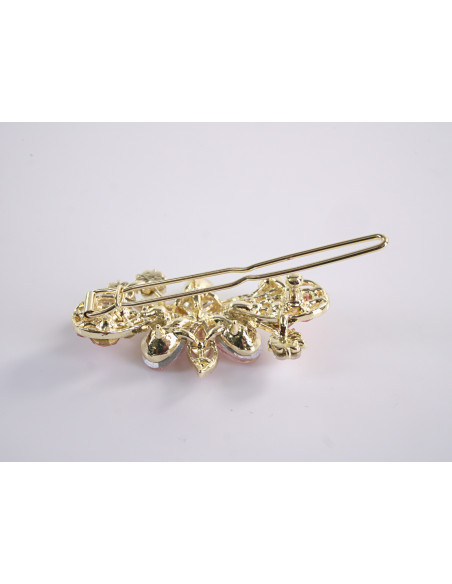 SPINKA  do włosów KWIATUSZKI Z KRYSZTAŁKAMI  Lolita Akcesoria RÓŻOWY