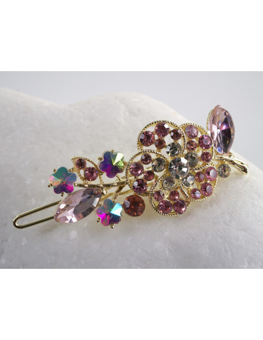 SPINKA  do włosów RÓŻYCZKA Z KRYSZTAŁKAMI...