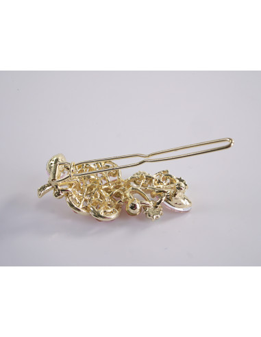 SPINKA  do włosów RÓŻYCZKA Z KRYSZTAŁKAMI...