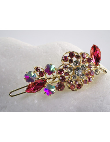 SPINKA  do włosów RÓŻYCZKA Z KRYSZTAŁKAMI...