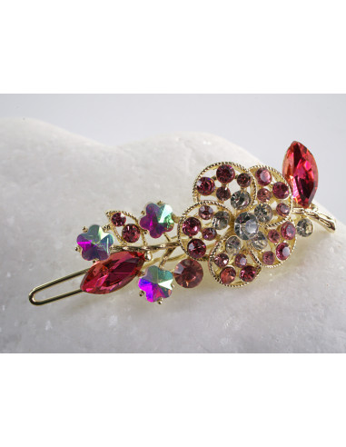 SPINKA  do włosów RÓŻYCZKA Z KRYSZTAŁKAMI...