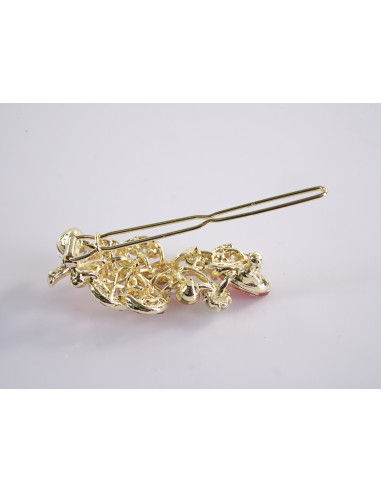 SPINKA  do włosów RÓŻYCZKA Z KRYSZTAŁKAMI...