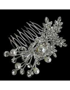 Grzebień wsuwany do włosów ozdobny kamienie Lolita...