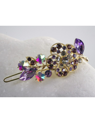 SPINKA  do włosów RÓŻYCZKA Z KRYSZTAŁKAMI...