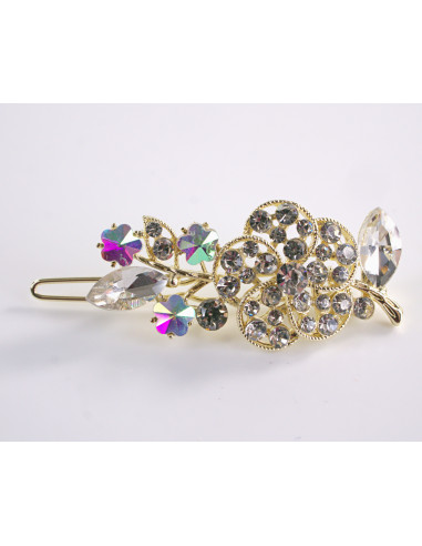 SPINKA  do włosów RÓŻYCZKA Z KRYSZTAŁKAMI...