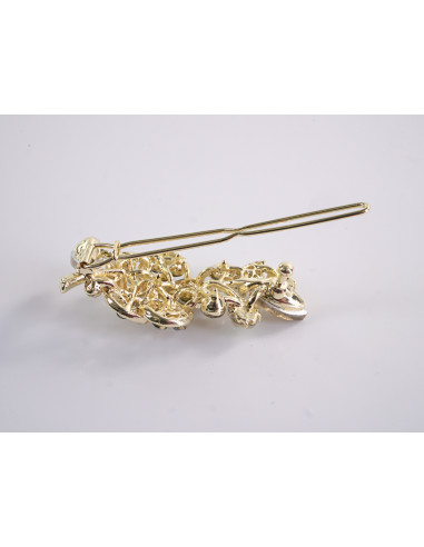 SPINKA  do włosów RÓŻYCZKA Z KRYSZTAŁKAMI...