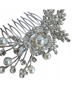 Grzebień wsuwany do włosów ozdobny kamienie Lolita... 2