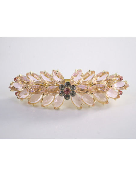 KLAMRA FRANCUSKA DO WŁOSÓW KŁOS Z KAMIENIAMI LOLITA AKCESORIA RÓŻOWA