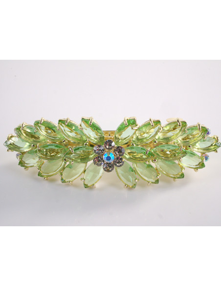 KLAMRA FRANCUSKA DO WŁOSÓW KŁOS Z KAMIENIAMI LOLITA AKCESORIA ZIELONY