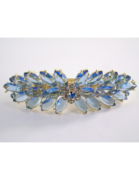 KLAMRA FRANCUSKA DO WŁOSÓW KŁOS Z KAMIENIAMI LOLITA AKCESORIA NIEBIESKI