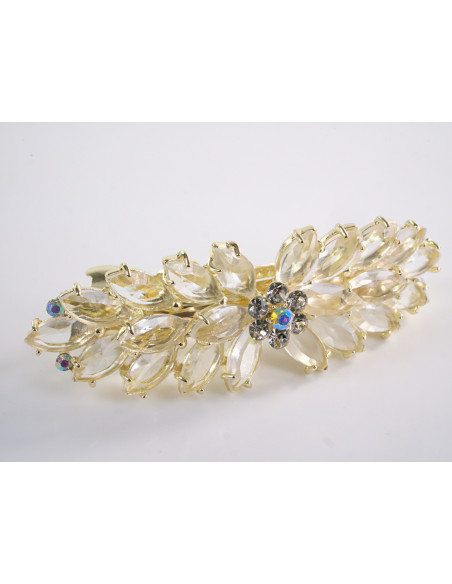 KLAMRA FRANCUSKA DO WŁOSÓW KŁOS Z KAMIENIAMI LOLITA AKCESORIA ECRU