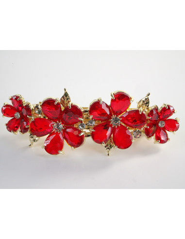 KLAMRA FRANCUSKA DO WŁOSÓW KWIATY Z KAMIENIAMI...