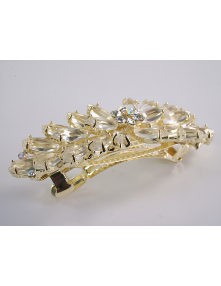 KLAMRA FRANCUSKA DO WŁOSÓW KŁOS Z KAMIENIAMI LOLITA AKCESORIA ECRU