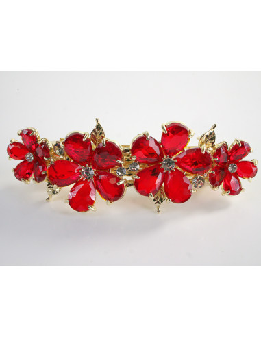 KLAMRA FRANCUSKA DO WŁOSÓW KWIATY Z KAMIENIAMI...
