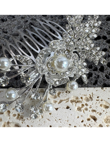 Grzebień wsuwany do włosów ozdobny kamienie Lolita Accessories