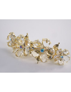 KLAMRA FRANCUSKA DO WŁOSÓW KWIATY Z KAMIENIAMI LOLITA...