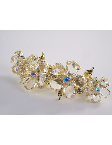 KLAMRA FRANCUSKA DO WŁOSÓW KWIATY Z KAMIENIAMI...