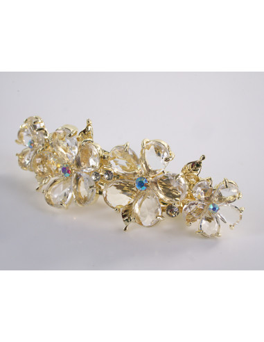 KLAMRA FRANCUSKA DO WŁOSÓW KWIATY Z KAMIENIAMI...