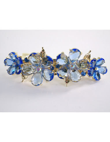 KLAMRA FRANCUSKA DO WŁOSÓW KWIATY Z KAMIENIAMI...