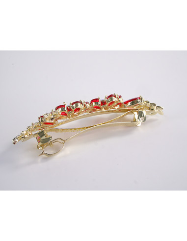 KLAMRA FRANCUSKA DO WŁOSÓW KWIATY Z KAMIENIAMI...