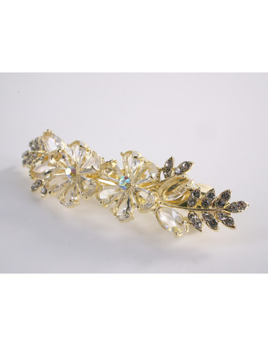 KLAMRA FRANCUSKA DO WŁOSÓW KWIATY Z KAMIENIAMI...