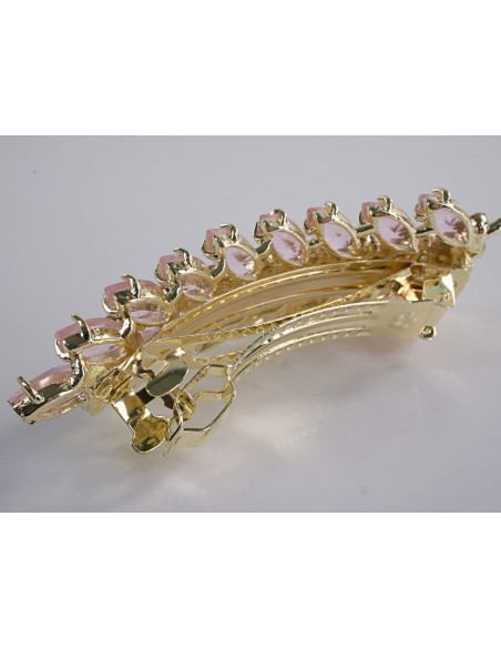 KLAMRA FRANCUSKA DO WŁOSÓW KŁOS Z KAMIENIAMI LOLITA AKCESORIA RÓŻOWY