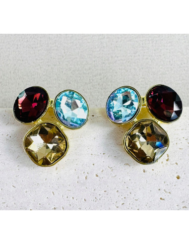 Kolczyki POZŁACANE Z KAMIENIAMI Lolita...