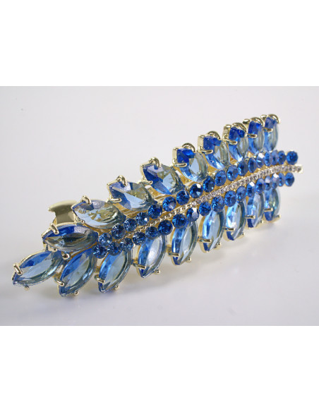 KLAMRA FRANCUSKA DO WŁOSÓW KŁOS Z KAMIENIAMI LOLITA AKCESORIA NIEBIESKI