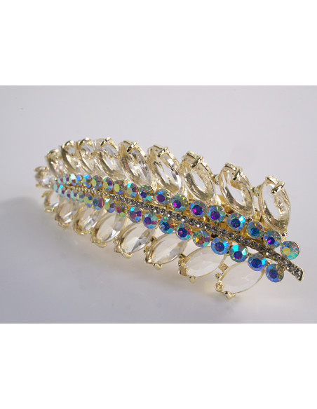 KLAMRA FRANCUSKA DO WŁOSÓW KŁOS Z KAMIENIAMI LOLITA AKCESORIA ECRU