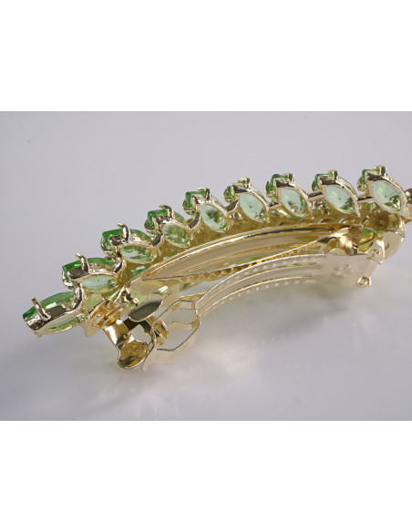 KLAMRA FRANCUSKA DO WŁOSÓW KŁOS Z KAMIENIAMI LOLITA AKCESORIA ZIELONY