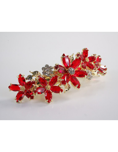 KLAMRA FRANCUSKA DO WŁOSÓW KWIATY Z KAMIENIAMI...