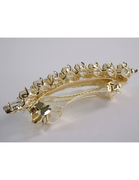 KLAMRA FRANCUSKA DO WŁOSÓW KŁOS Z KAMIENIAMI LOLITA AKCESORIA ECRU