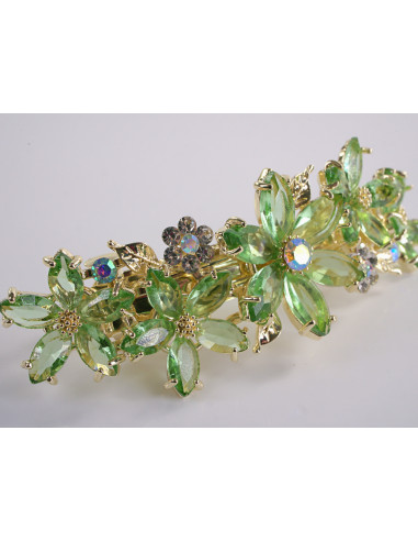 KLAMRA FRANCUSKA DO WŁOSÓW KWIATY Z KAMIENIAMI...