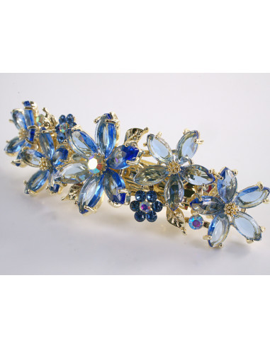 KLAMRA FRANCUSKA DO WŁOSÓW KWIATY Z KAMIENIAMI...