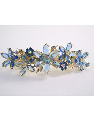 KLAMRA FRANCUSKA DO WŁOSÓW KWIATY Z KAMIENIAMI...