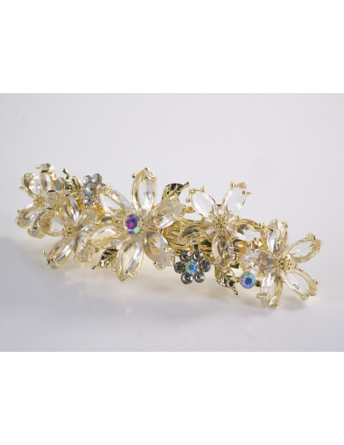 KLAMRA FRANCUSKA DO WŁOSÓW KWIATY Z KAMIENIAMI...