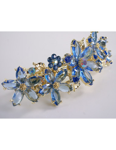 KLAMRA FRANCUSKA DO WŁOSÓW KWIATY Z KAMIENIAMI...