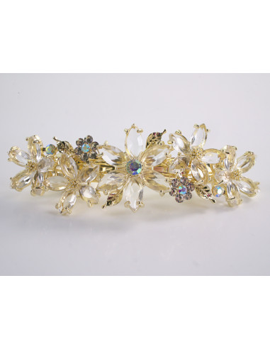 KLAMRA FRANCUSKA DO WŁOSÓW KWIATY Z KAMIENIAMI...